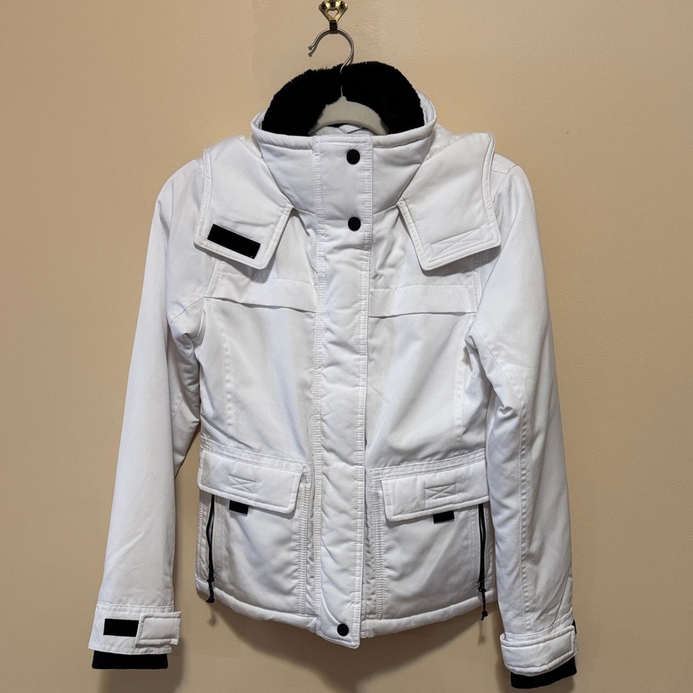 Abercrombie & Fitch White Ski Jacket